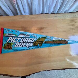 Vintage Picured Rocks Pennant